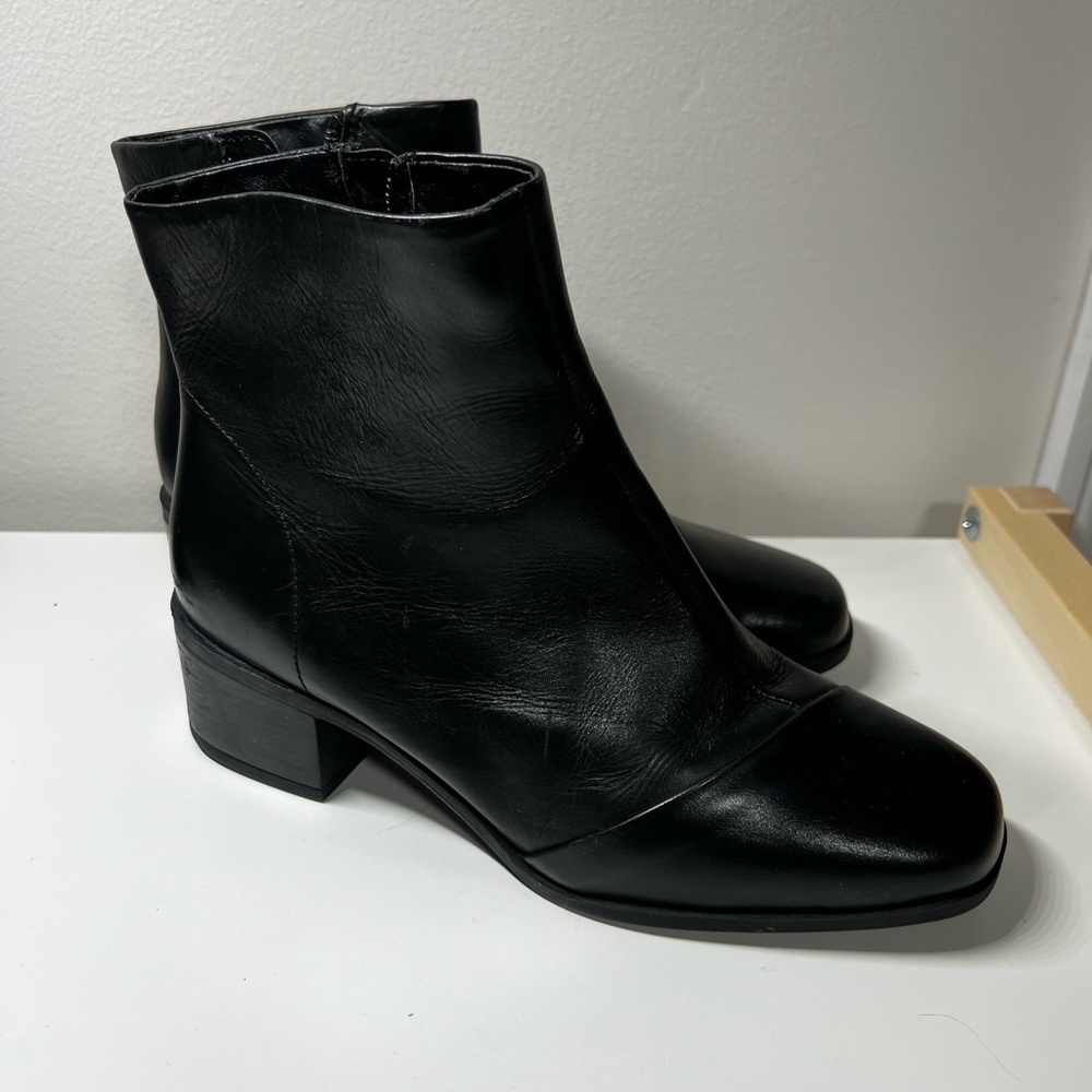 black ankle boots